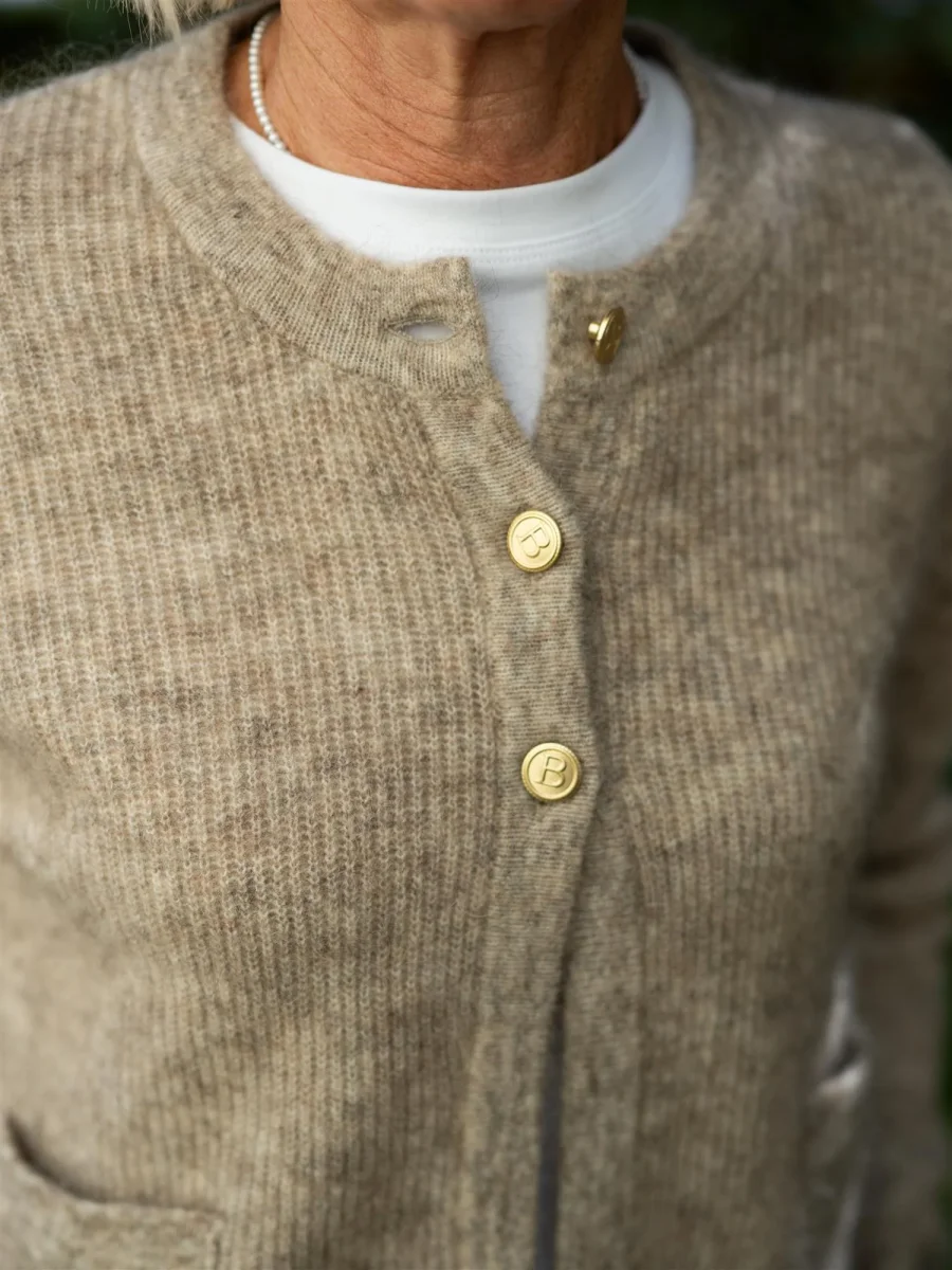 Sienna Rib Cardigan Melange - Image 4
