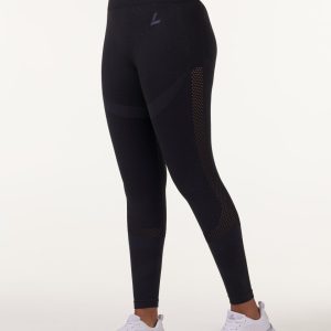 LEVITY Eclipse Mesh Seamless Tights Blue Ink Marl