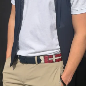 Lizard Leather Golf Belt Navy