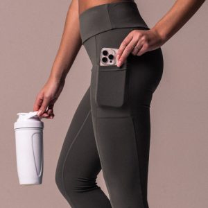 Bumpro Lively Scrunch Pocket Tights Military Green