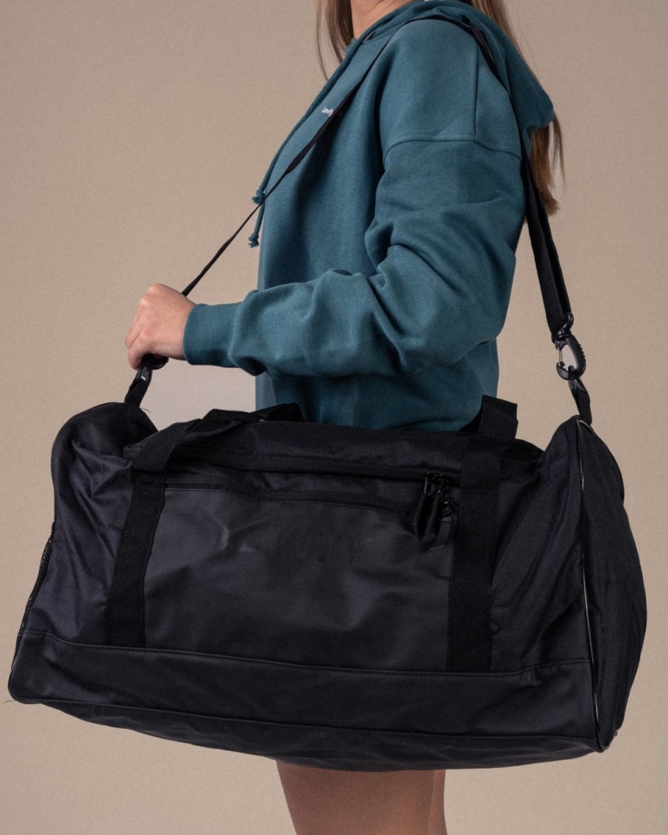 LEVITY All-Day Sports Bag Medium Black + Beige - Image 4