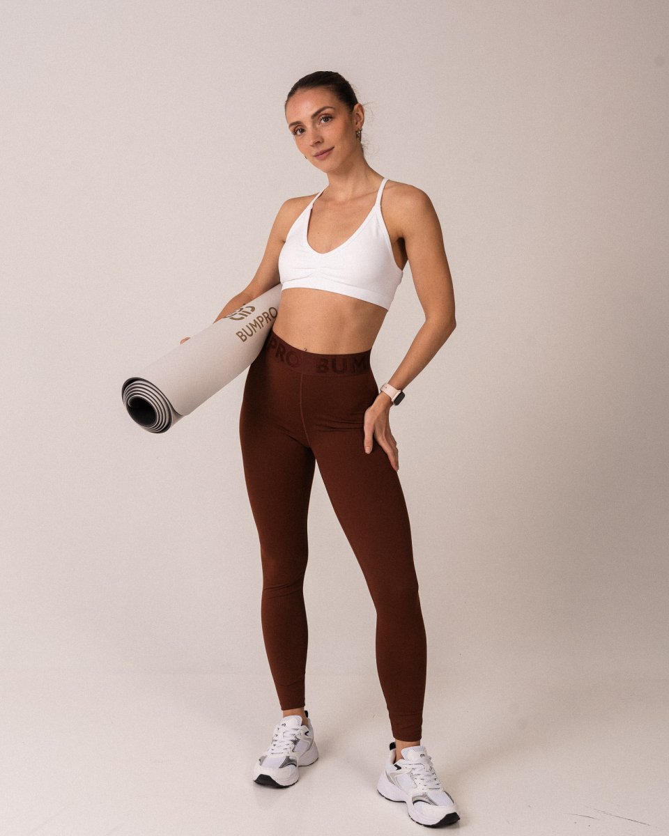 Bumpro Beam Clean Mini Bra White + Lively tights Brown SET