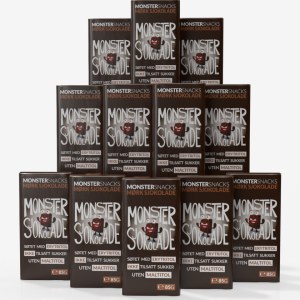 Monster Lavkarbo Belgisk Mørk Sjokolade 12x85g
