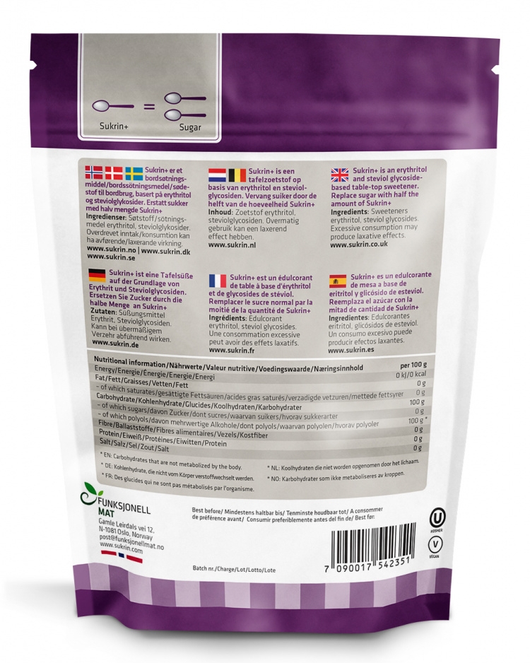Funksjonell Mat Sukrin+ 500g - Image 3