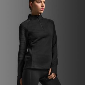 2XU Ignition Hyper-Haptic 1/4 Zip Black/Silver Reflective