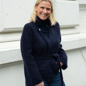 Zira Mohair Cardigan Navy