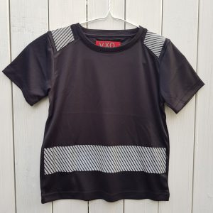 Sort T-Skjorte Refleks Striper